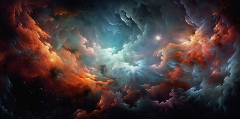 Wall Mural - supernova background wallpaper. colorful space galaxy of cloud nebula. stary night cosmos. universe 