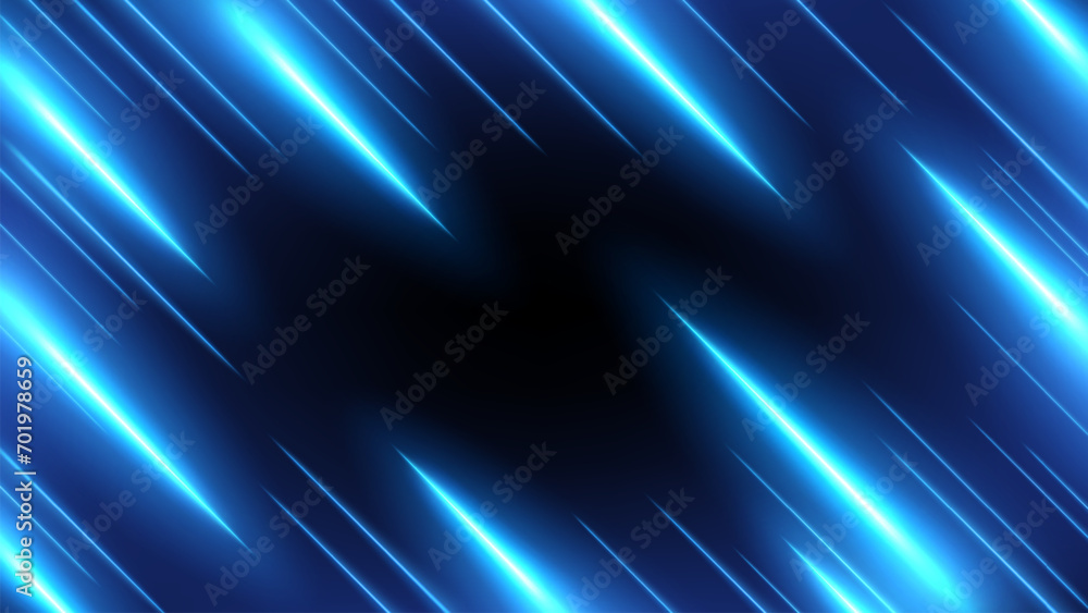 Blue Rays Zoom In Motion Effect, Light Color Trails, Vector ...