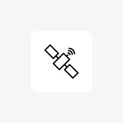 Sticker - Satellite Technology and Communication line icon, outline icon, vector, pixel perfect icon