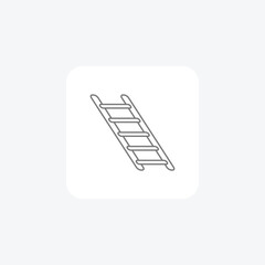 Wall Mural - Utility Ladder grey thin line icon, 1px stroke icon, outline icon, vector, pixel perfect icon