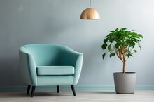 Furniture And Greenery In Well Decorated Space