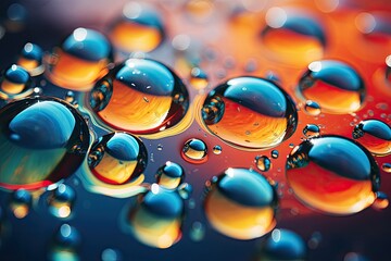 Sticker - Macro wallpaper featuring water bubbles