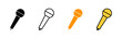 Microphone icon set vector. karaoke sign and symbol