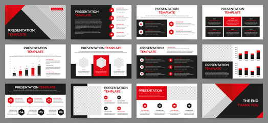 Wall Mural - modern presentation slide templates. infographic elements template set for web, print, annual report