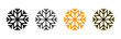 Snow icon set vector. snowflake sign and symbol