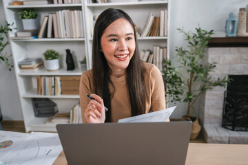Fototapete - Accountant Or Auditor working With computer in office