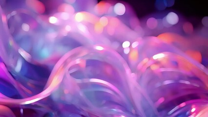 Wall Mural - a holographic display of shifting shapes and forms, representing the plasticity and adaptability of 