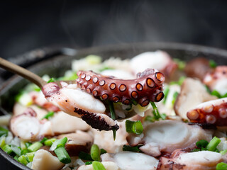 Sticker - Octopus Rice Bowl with Chives	