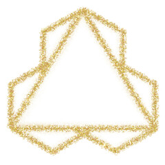 Wall Mural - gold glitter square frame. golden sparkle.square frame on transparent background.