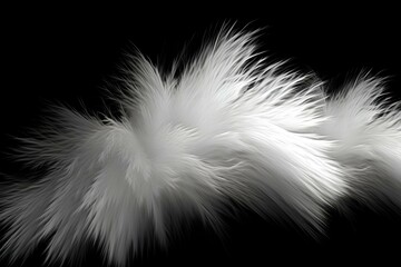 white feather on black background made by midjourney