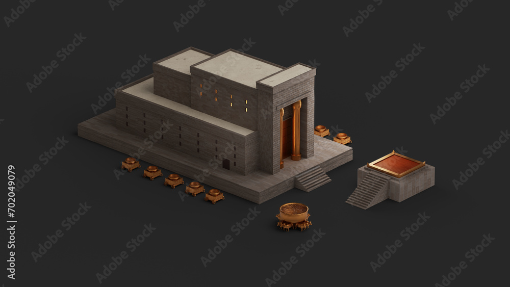 Solomon's Temple, or the First Temple, built by the son of David. Old ...