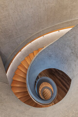 Poster - Modern spiral staircase. Contemporary architecture abstract background