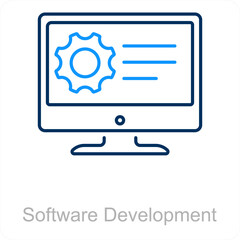Software development and developer icon concept