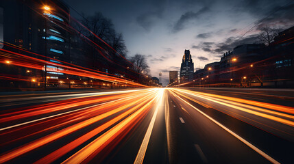 long exposure of vehicles passing on the road, realistic, ultra HD, detailed, 8k --ar 16:9 --stylize 250 --v 5.2