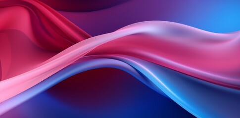 Wall Mural - Purple and blue waves along a black background, future tech background