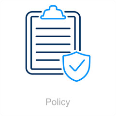 Wall Mural - Policy and requires icon concept 