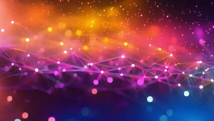 Wall Mural - a network of colorful nodes and intricate connections, representing the limitless possibilities of a