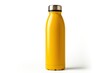 yellow thermos bottle isolated on white background