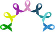 World cancer day ribbon icon PNG 05