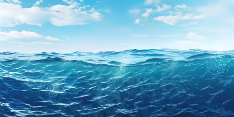 Canvas Print - Blue ocean background