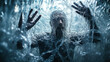 cryophobia: an in-depth, ultra-realistic exploration of the paralyzing fear of extreme cold, ice, and frost, capturing the intense anxiety and discomfort in frigid environments - ai generated