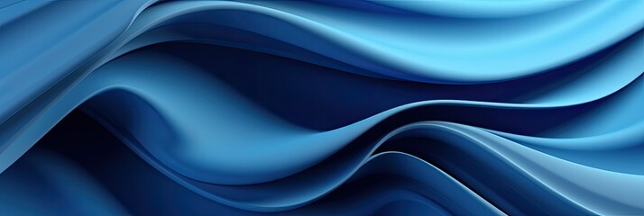 3d render, abstract modern blue background, folded ribbons macro, fashion wallpaper with wavy layers and ruffles