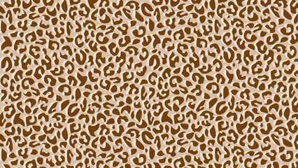 Wall Mural - Leopard skin fur texture brown background