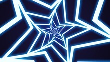 Looping Neon Stars Abstract Lines Background