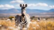 Zebra on grassland contributing to a healthy ecosystem , Zebra, grassland, healthy ecosystem