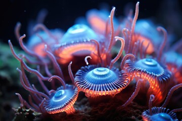 Wall Mural - Coral Crown: Macro shot of a coral polyp.