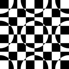 Poster - Geometric abstract pattern retro style. Seamless vector pattern.