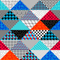 Fototapete - Abstract geometric Pop srt style pattern. Vector image