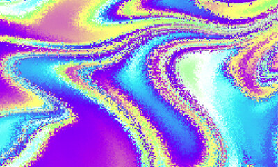 Fototapete - Pixelated psychedelic background. Moire overlapping effect. Vector image.