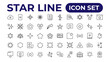 Star icon collection. Different stars set.Outline icon collection.