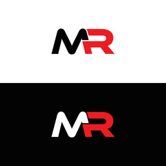 MR logo. M R design. White MR letter. MR, M R letter logo design. Initial letter MR linked circle uppercase monogram logo. M R letter logo vector design.	
