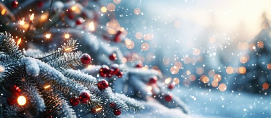 Fototapete - abstract christmass winter background design new year celebration. with copy space image. Place for adding text or design