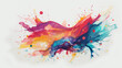 © leestat - Dynamic and Energetic Paint Splatter on White Background
