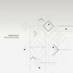Poster - Abstract modern geometric background. Squares and dots and lines design. Vector simple illustration