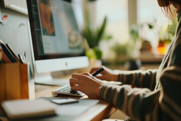 E-learning education, internet lessons and online webinar. Person who attends online lessons on a digital screen Education internet Technology