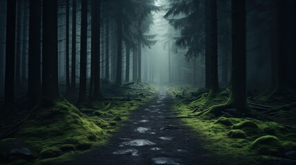 Wall Mural - path in the forest