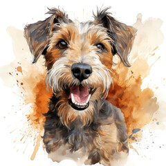 Wall Mural - watercolor Glen of Imaal Terrier clipart, Generative Ai