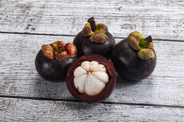 Sweet ripe juicy tropical Mangosteen