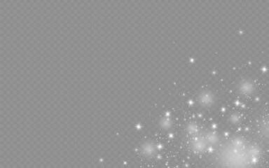 Wall Mural - dust sparks and stars shine with a special light. christmas light effect. glittering particles of ma