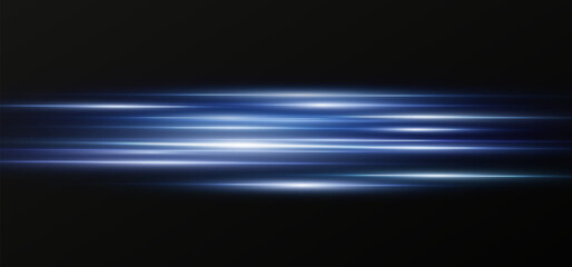 Wall Mural - vector illustration in blue color. set of light effects. glare and flash. bright beams of light. glo