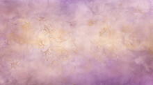 Copy Space Abstract Background, Vintage Delicate Purple Light Lavender Floral Ornament On The Wall Or Surface