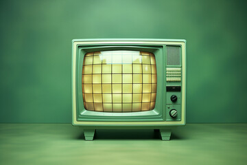 Aufkleber - Pixel art rendering of a vintage television set, recalling the early days of home entertainment.