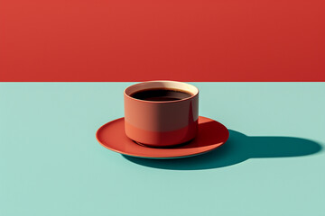 Aufkleber - A sleek and minimalistic pixel art representation of a coffee cup, blending retro aesthetics with modern simplicity.