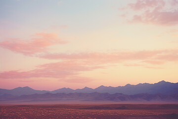 Poster - Minimalist pixel art capturing the horizon of mountains, utilizing simplicity to convey the beauty of nature.