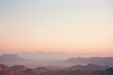Fototapete - Minimalist pixel art capturing the horizon of mountains, utilizing simplicity to convey the beauty of nature.