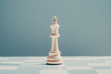 Fototapete - Clean and simple pixel art of a chess piece, highlighting the elegance of minimalist design.